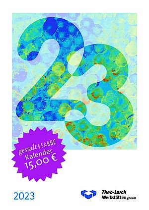 Titelblatt des Kalenders von Gestalt und Farbe für 2023